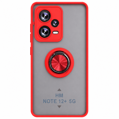 Funda con Anillo Integrado para Xiaomi Redmi Note 12 5G - Rojo