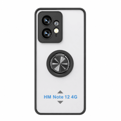 Funda con Anillo Integrado para Xiaomi Redmi Note 12 4G - Negro