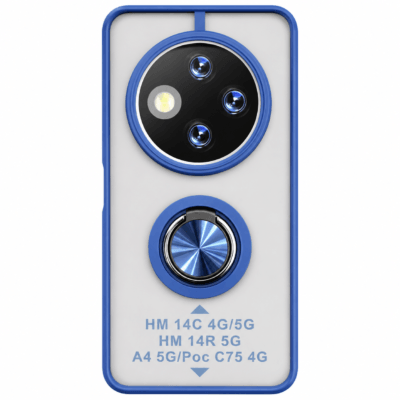 Funda con Anillo Integrado para Xiaomi Redmi 14C - Azul