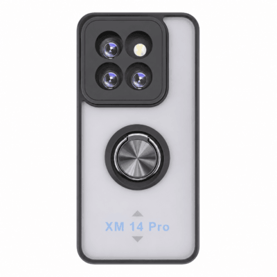 Funda con Anillo Integrado para Xiaomi MI 14T PRO - Negro