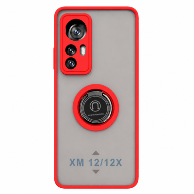Funda con Anillo Integrado para Xiaomi MI 12 - Rojo