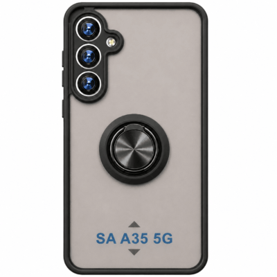 Funda con Anillo Integrado para Samsung A35 - Negro