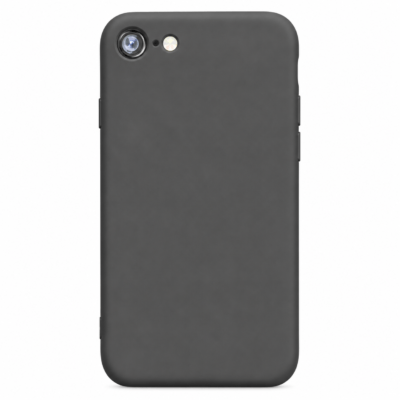 Funda de Silicona con Protección de Cámara – Antigolpes y Tacto Suave para IPHONE 7 - Negro