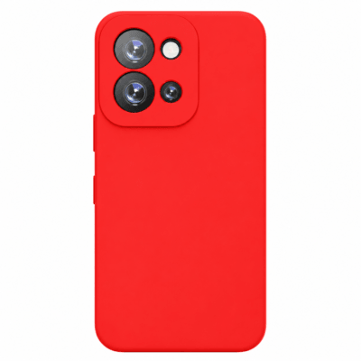 Funda de Silicona con Protección de Cámara – Antigolpes y Tacto Suave para Xiaomi Redmi 15C - Rojo