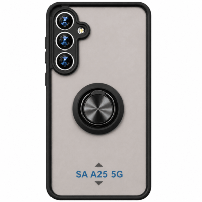 Funda con Anillo Integrado para Samsung A25 - Negro