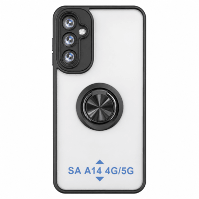 Funda con Anillo Integrado para Samsung A14 - Negro