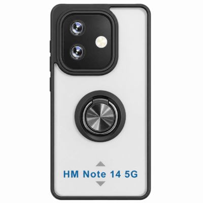 Funda con Anillo Integrado para Xiaomi Redmi Note 14 5G - Negro
