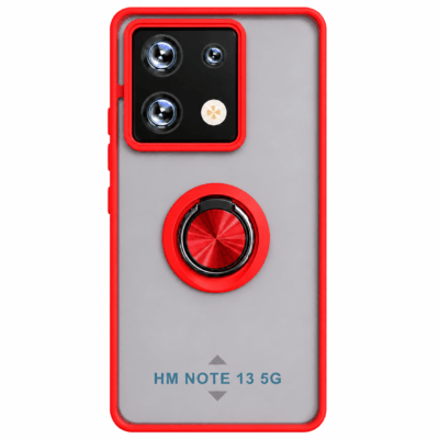 Funda con Anillo Integrado para Xiaomi Redmi Note 13 5G - Rojo