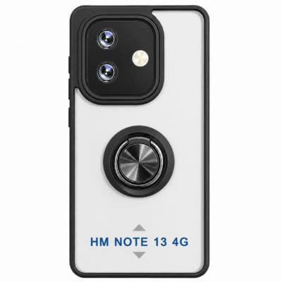 Funda con Anillo Integrado para Xiaomi Redmi Note 13 4G - Negro