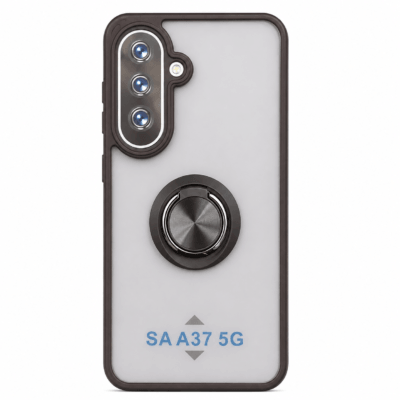 Funda con Anillo Integrado para Samsung A37 - Negro