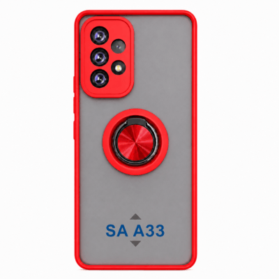 Funda con Anillo Integrado para Samsung A33 - Rojo