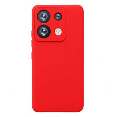 Funda de Silicona con Protección de Cámara – Antigolpes y Tacto Suave para Xiaomi Redmi Note 13 Pro 5G - Rojo