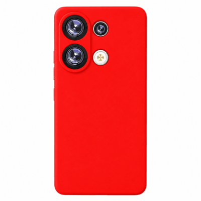 Funda de Silicona con Protección de Cámara – Antigolpes y Tacto Suave para Xiaomi Redmi Note 13 4G - Rojo