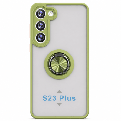 Funda con Anillo Integrado para Samsung S23 PLUS - Verde