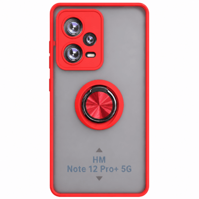 Funda con Anillo Integrado para Xiaomi Redmi Note 12 PRO 5G - Rojo