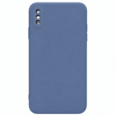 Funda de Silicona con Protección de Cámara – Antigolpes y Tacto Suave para IPHONE X - Azul