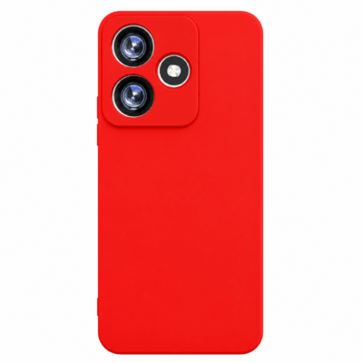 Funda de Silicona con Protección de Cámara – Antigolpes y Tacto Suave para Xiaomi Redmi 13 - Rojo