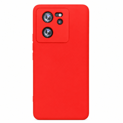 Funda de Silicona con Protección de Cámara – Antigolpes y Tacto Suave para Xiaomi Mi 13T - Rojo