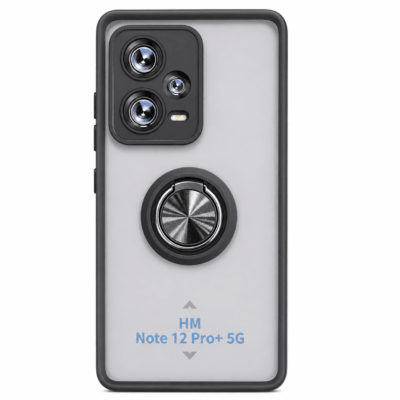 Funda con Anillo Integrado para Xiaomi Redmi Note 12 PRO 5G - Negro