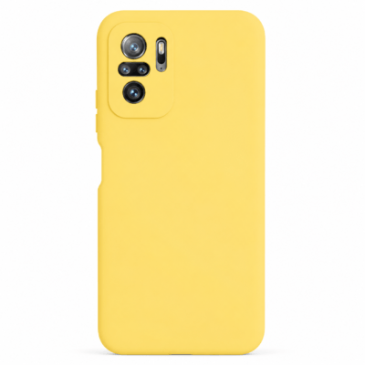 Funda de Silicona con Protección de Cámara – Antigolpes y Tacto Suave para Xiaomi Redmi Note 10 5G - Amarillo
