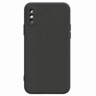 Funda de Silicona con Protección de Cámara – Antigolpes y Tacto Suave para IPHONE X - Negro