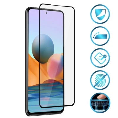 Protector de Pantalla de Cristal Templado Full Cover para Xiaomi Poco M4 Pro 5G – Borde Negro