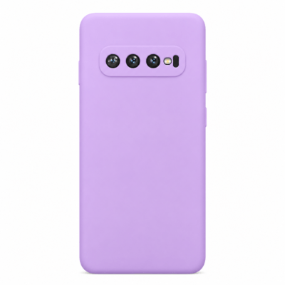 Funda de Silicona con Protección de Cámara – Antigolpes y Tacto Suave para Samsung Galaxy S10 Plus - Morado