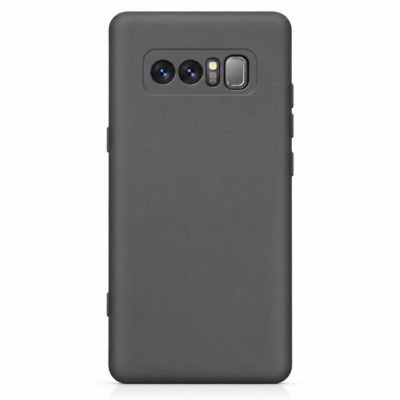 Funda de Silicona con Protección de Cámara – Antigolpes y Tacto Suave para Samsung Galaxy Note 8 - Negro