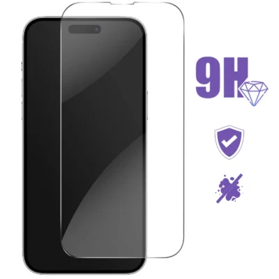 Cristal Templado Full Cover para iPhone 14– Sin Bordes Negros, Alta Transparencia