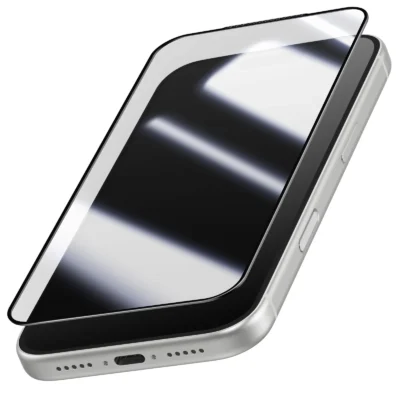 Protector de Pantalla de Cristal Templado Full Cover para iPhone 15 Plus – Borde Negro