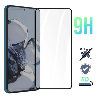 Protector de Pantalla de Cristal Templado Full Cover para Xiaomi Redmi Note 12 Pro 5G – Borde Negro
