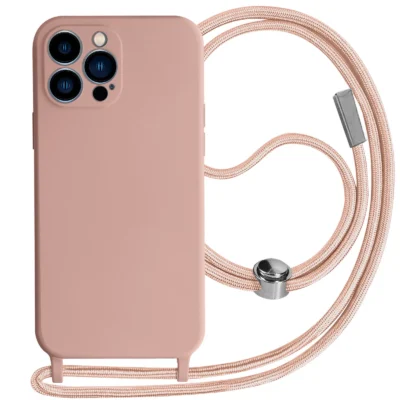 Funda con Cordón para iPhone 13 Pro - Rosa