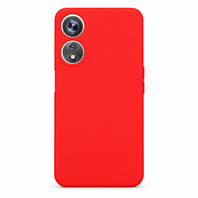 Funda de Silicona con Protección de Cámara – Antigolpes y Tacto Suave para Oppo A78 5G/A58 5G - Rojo