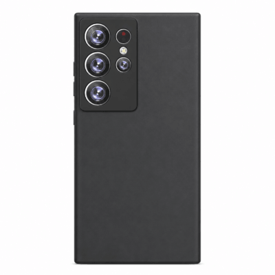 Funda de Silicona con Protección de Cámara – Antigolpes y Tacto Suave para Samsung Galaxy S24 Ultra - Negro