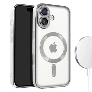 Funda MagSafe iPhone 16 Protección Premium Carga Magnética Ultra - Plata