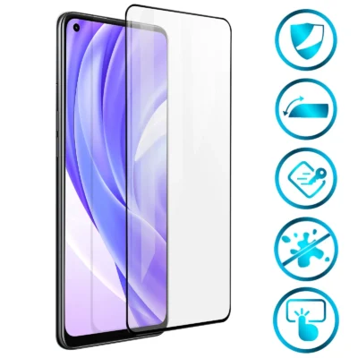 Protector de Pantalla de Cristal Templado Full Cover para Xiaomi 10T Lite – Borde Negro