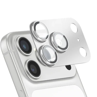 Protector de Cámara Trasera Completo para iPhone 17 Pro – Cristal Templado y Protección de Lentes - Plata