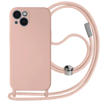Funda con Cordón para iPhone 13 Mini - Rosa