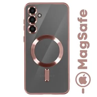 Funda Magnética MagSafe para Samsung Galaxy S24 con Marco Metálico y Protección de Cámara - Rosa
