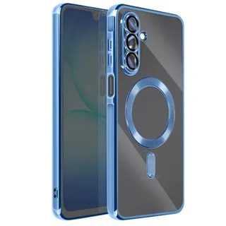 Funda Magnética MagSafe para Samsung Galaxy A37 con Marco Metálico y Protección de Cámara - Azul