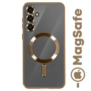 Funda Magnética MagSafe para Samsung Galaxy S24 con Marco Metálico y Protección de Cámara - Oro