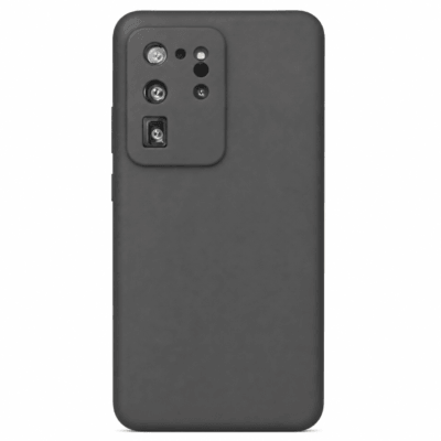 Funda de Silicona con Protección de Cámara – Antigolpes y Tacto Suave para Samsung Galaxy S20 Ultra - Negro
