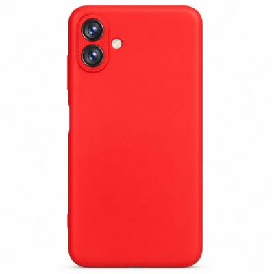 Funda de Silicona con Protección de Cámara – Antigolpes y Tacto Suave para Samsung Galaxy A06 - Rojo