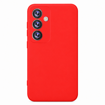 Funda de Silicona con Protección de Cámara – Antigolpes y Tacto Suave para Samsung Galaxy A55 - Rojo