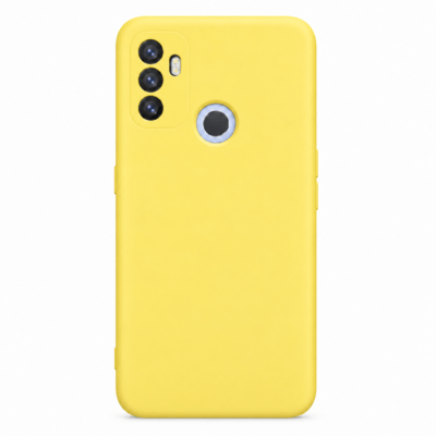 Funda de Silicona con Protección de Cámara – Antigolpes y Tacto Suave para Oppo A32/A53/A53S - Amarillo