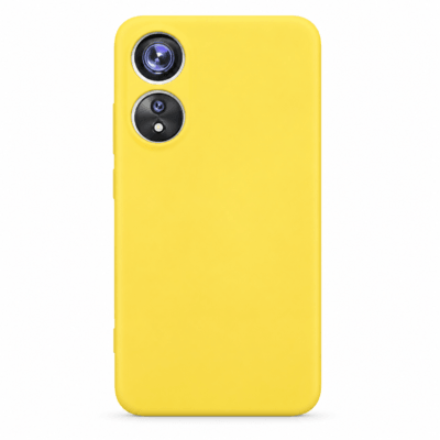 Funda de Silicona con Protección de Cámara – Antigolpes y Tacto Suave para Oppo A98 5G - Amarillo