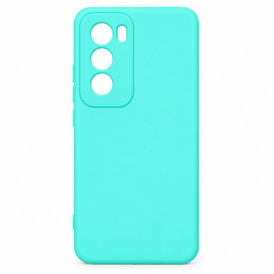 Funda de Silicona con Protección de Cámara – Antigolpes y Tacto Suave para Oppo Reno 12 Pro - Turquesa