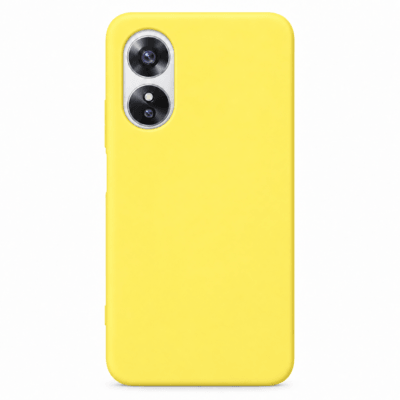 Funda de Silicona con Protección de Cámara – Antigolpes y Tacto Suave para Oppo A17/A17K - Amarillo