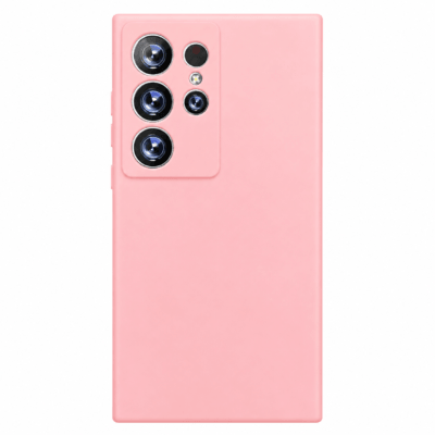 Funda de Silicona con Protección de Cámara – Antigolpes y Tacto Suave para Samsung Galaxy S24 Ultra - Rosa