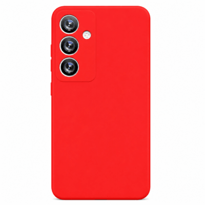 Funda de Silicona con Protección de Cámara – Antigolpes y Tacto Suave para Samsung Galaxy S24 - Rojo
